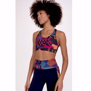 NWT Farm Rio Abstract Patches Top